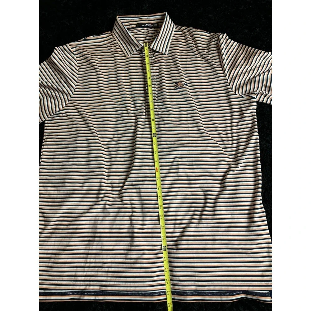 Ralph Lauren RLX Performance Polo Shirt Mens XL Stripe Golf Wicking